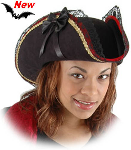 Lady Buccaneer Black Pirate Hat